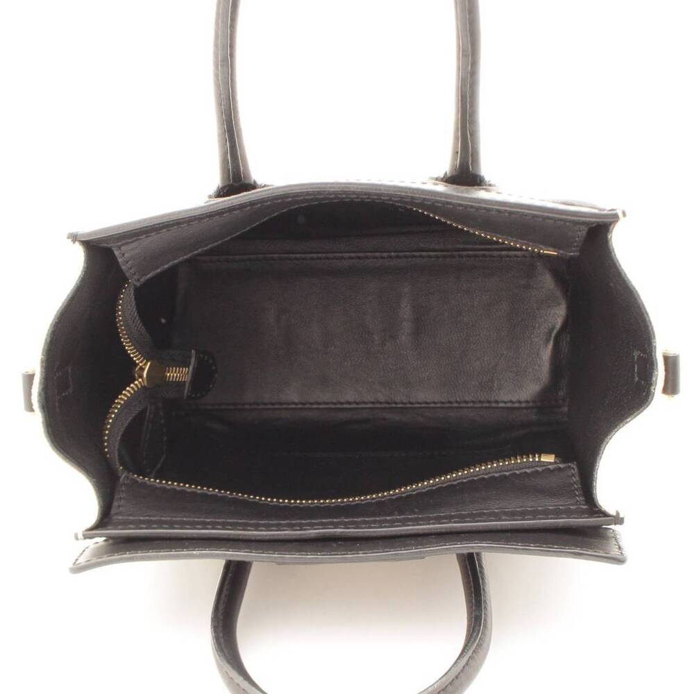 Celine Luggage 2way Shopper Canvas Shoulder Bag Black - Picture 6 of 8